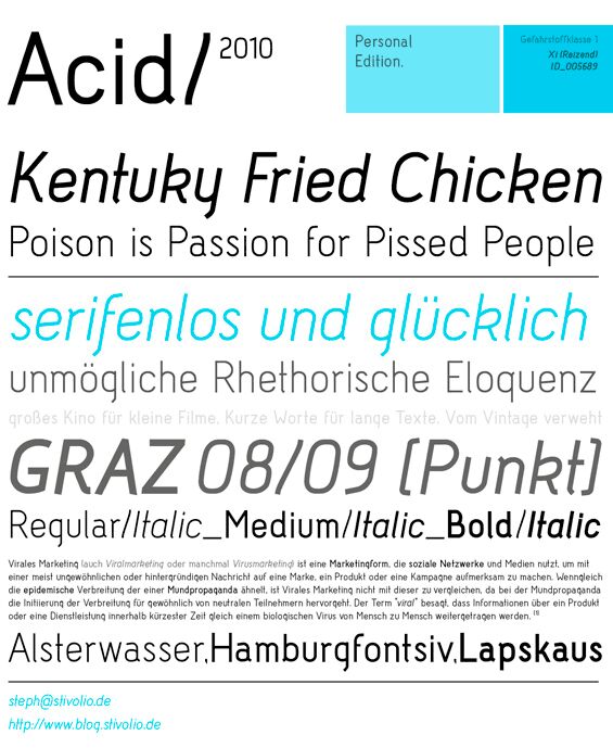 Acid Schriftart