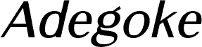 Adegoke Italic