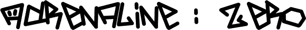 Preview of the Adrenaline : Zero font