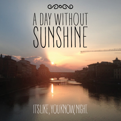 A DAY WITHOUT SUN Carattere