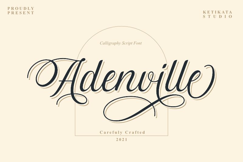 Adenville Schriftart