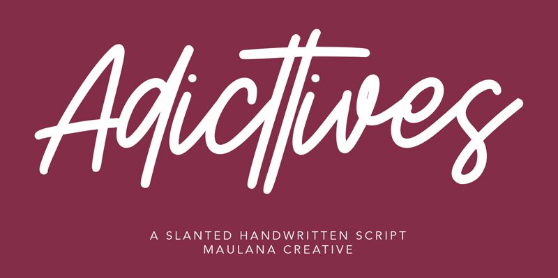 Adicttives Schriftart