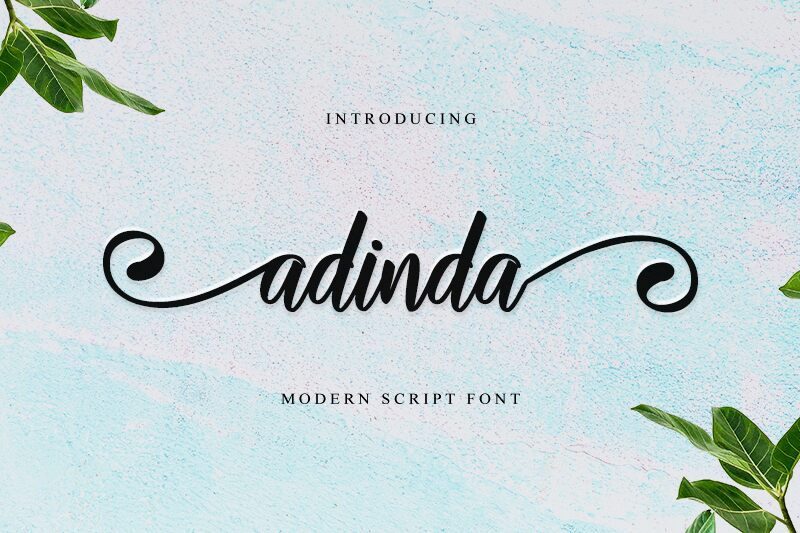 adinda script Schriftart