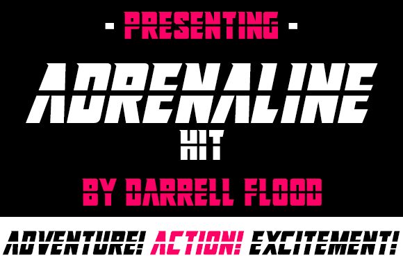 Adrenaline Hit Schriftart