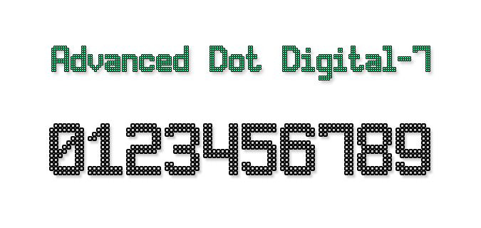 Advanced Dot Digital-7 Czcionka