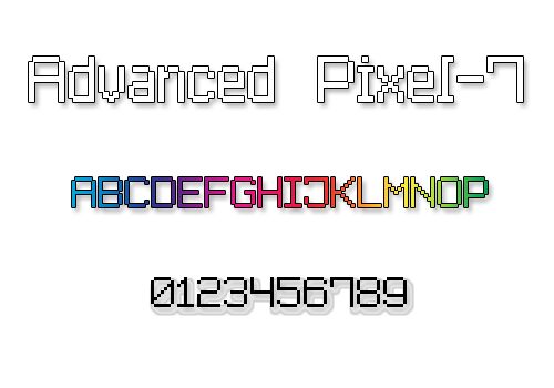 Advanced Pixel-7 Schriftart