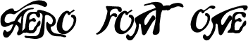Aero Font One