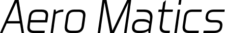 Aero Matics Light Italic