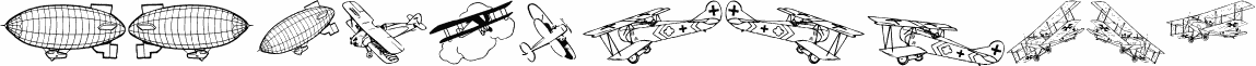 Preview of the Aeroplanes font