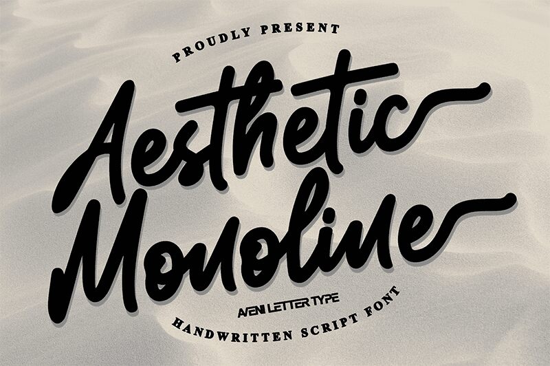 Aesthetic Monoline Schriftart