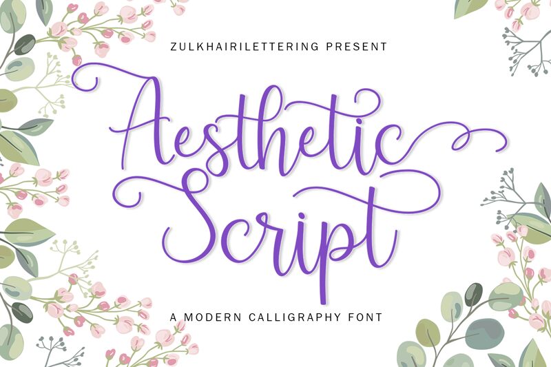 Aesthetic Script Schriftart
