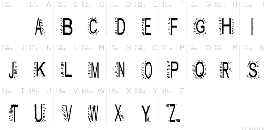 Basic Latin - charmap