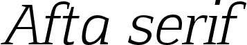 Aftaserif-Italic