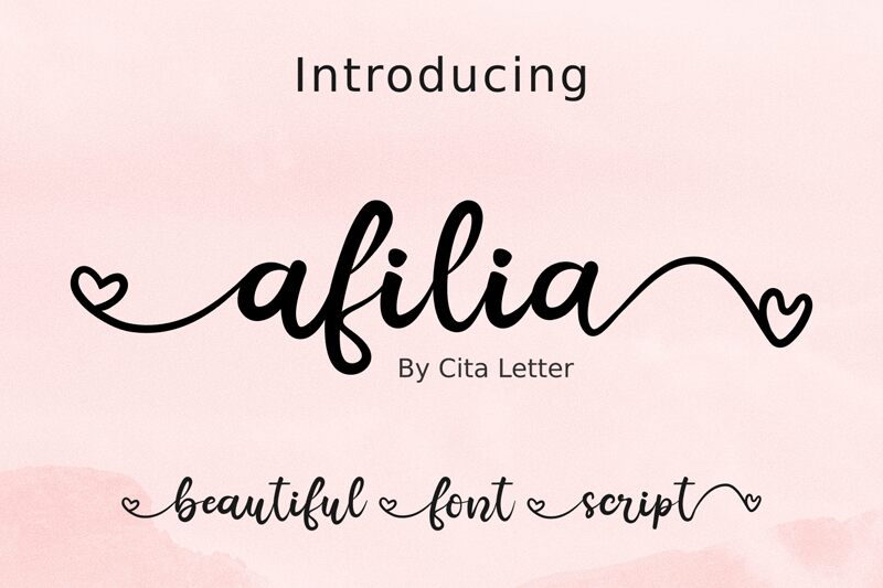 Afilia フォント