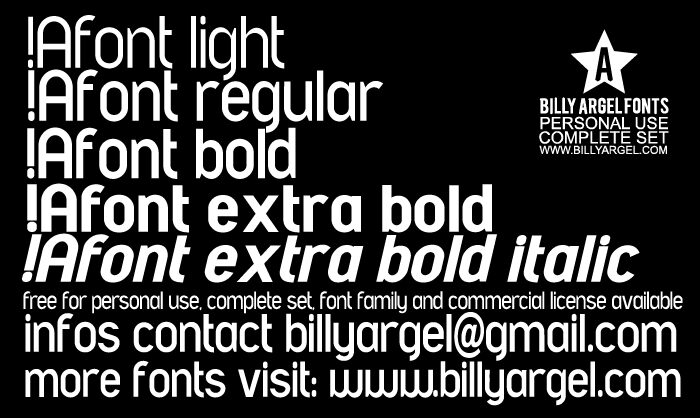 A font LIGHT Schriftart