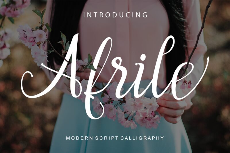 Afrile script Carattere