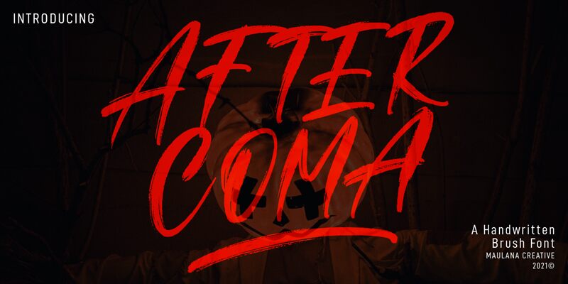 Aftercoma Schriftart