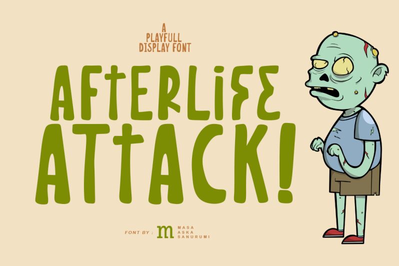 Afterlife Attack Font 7813