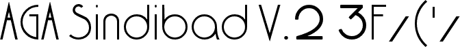 AGA Sindibad V.2 3F/(\'/  Bold