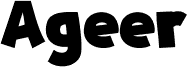 Preview of the Ageer Personal Use font