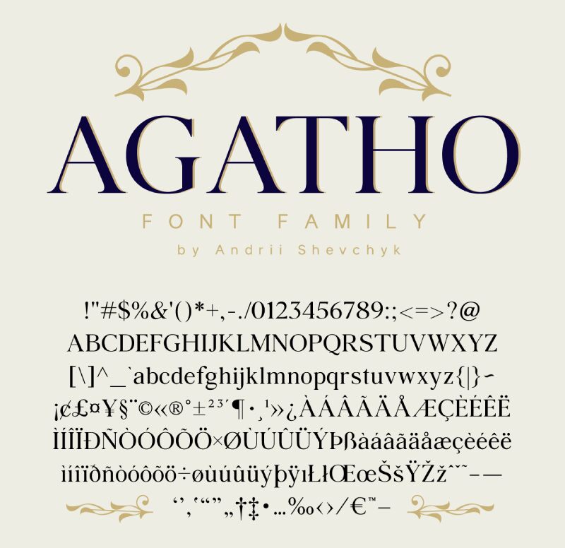 Agatho الخط