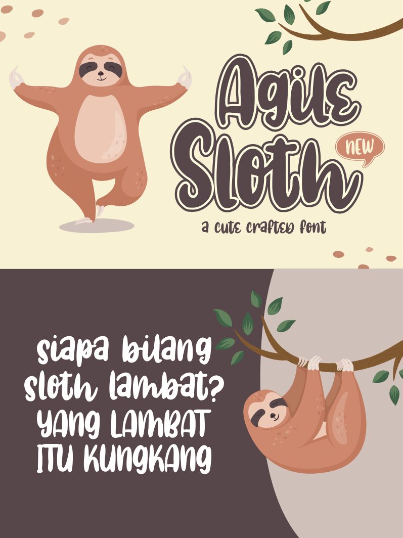 Agile Sloth Schriftart