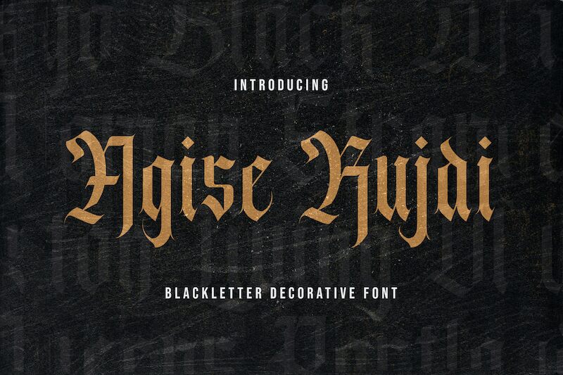 Agise rujdi Schriftart