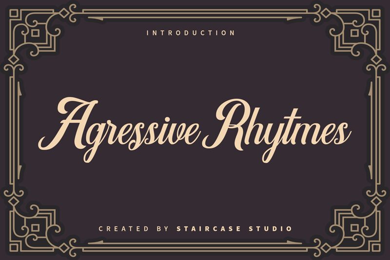 Agressive Rhytmes ROG Schriftart