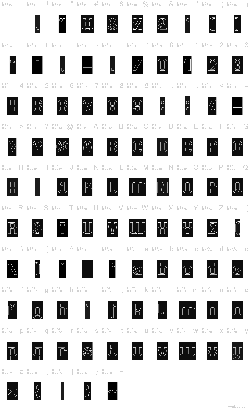 Basis-Lateinisch - Zeichentabelle