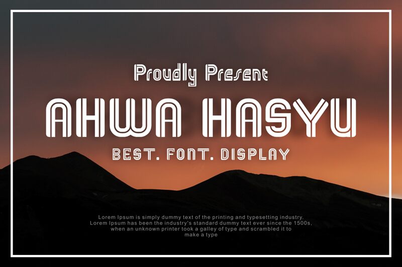 Ahwa Hasyu Schriftart