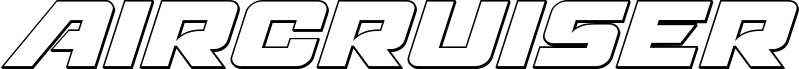 Podgląd czcionki Aircruiser Outline Italic