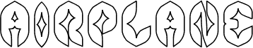 Vorschau der Schriftart AIRPLANE-Hollow
