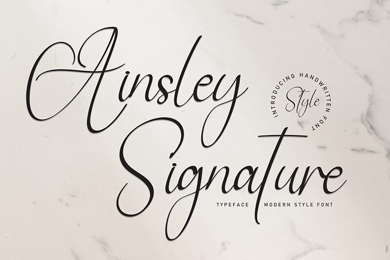 Ainsley Signature 字体