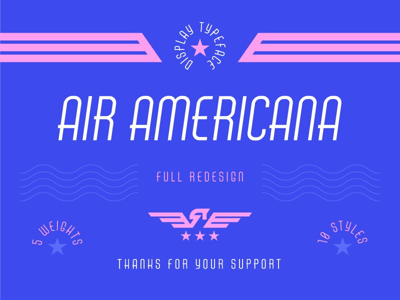 Air Americana Schriftart
