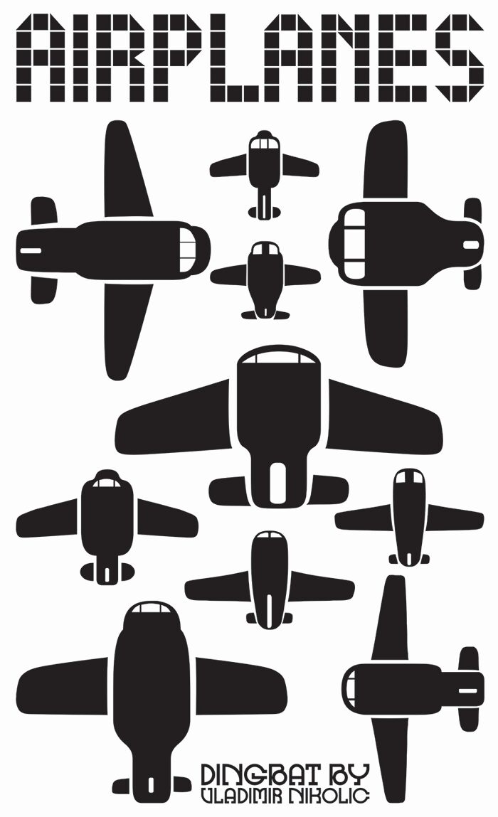 Airplanes Czcionka