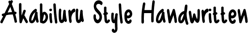 Akabiluru Style Handwritten