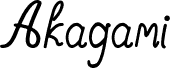 Akagami 字体预览