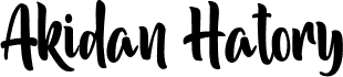 Akidan Hatory font