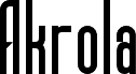 Preview of the Akrola Regular font