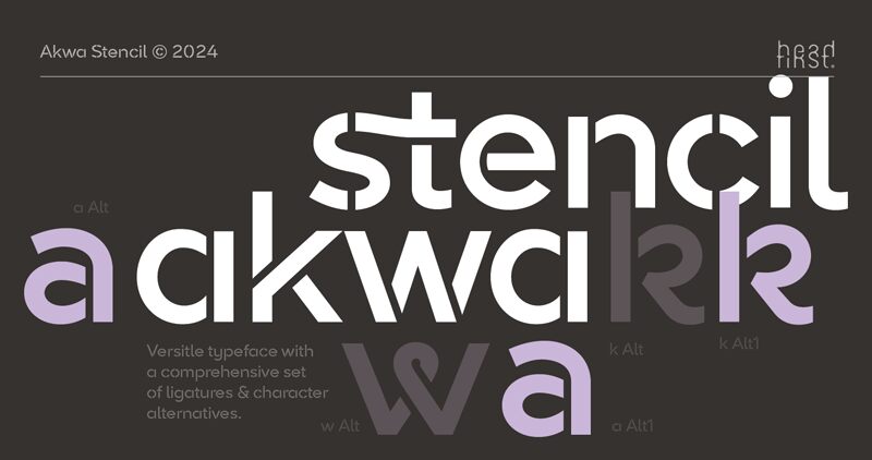 Akwa Stencil Schriftart