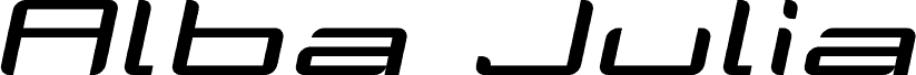 AlbaJulia Expanded Regular Italic