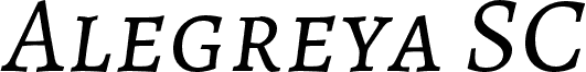 Alegreya SC Italic