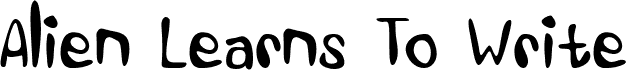 Alien Learns To Write