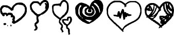 Preview of the All Hearts font