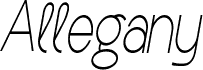 Allegany Demo Condensed Italic