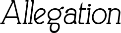 Allegation Demo Italic