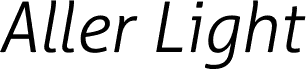 Aller Light Italic