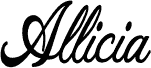 Allicia Personal Use   Cursive