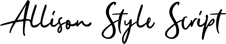 AllisonStyleScriptDEMO font