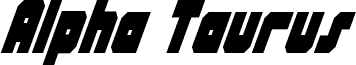 Preview of the Alpha Taurus CondItalic font